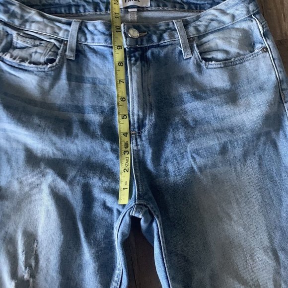 Paige Noella Straight Leg High Waist Jeans Distressed Wash Size 29 - Picture 4 of 9